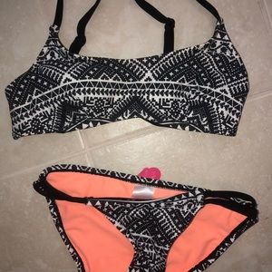 Target Brand Black and White Tribal Print Bikini